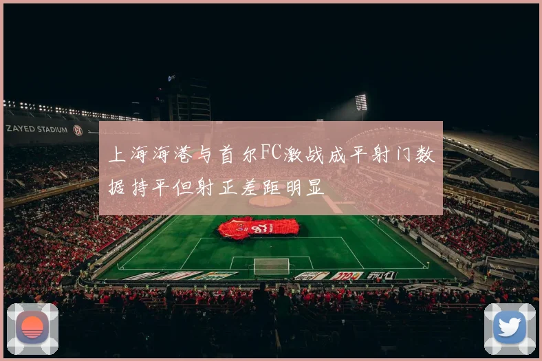 上海海港与首尔FC激战成平射门数据持平但射正差距明显